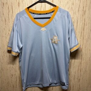 * Alphalete stitched light blue jersey tee size men’s large